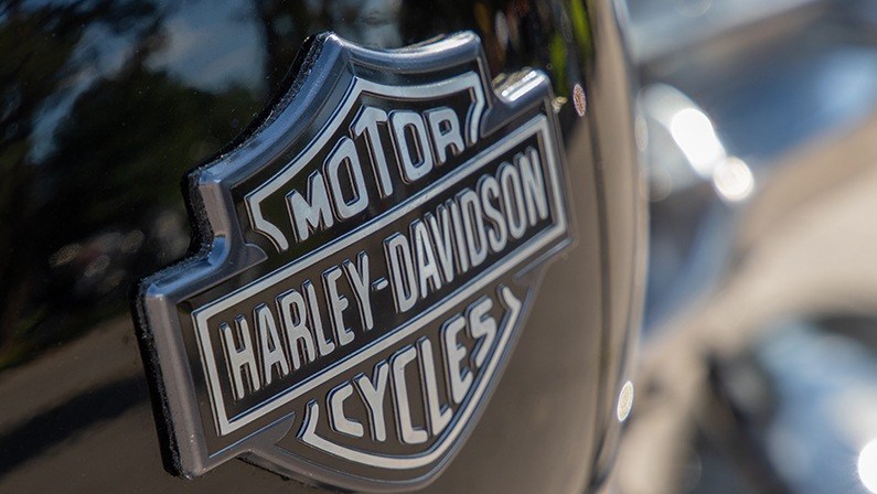Prague, Czech Republic - September 3, 2022: Exhibition of motorcycles. Motorcycle Festival in Prague. Harley Davidson logo. Show Festival Harley Davidson BurgerFest in Prague. Beautiful motorcycles.